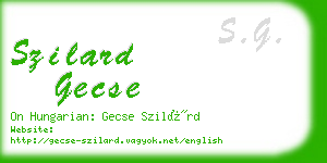 szilard gecse business card